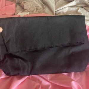 Black Satin Clutch Bag
